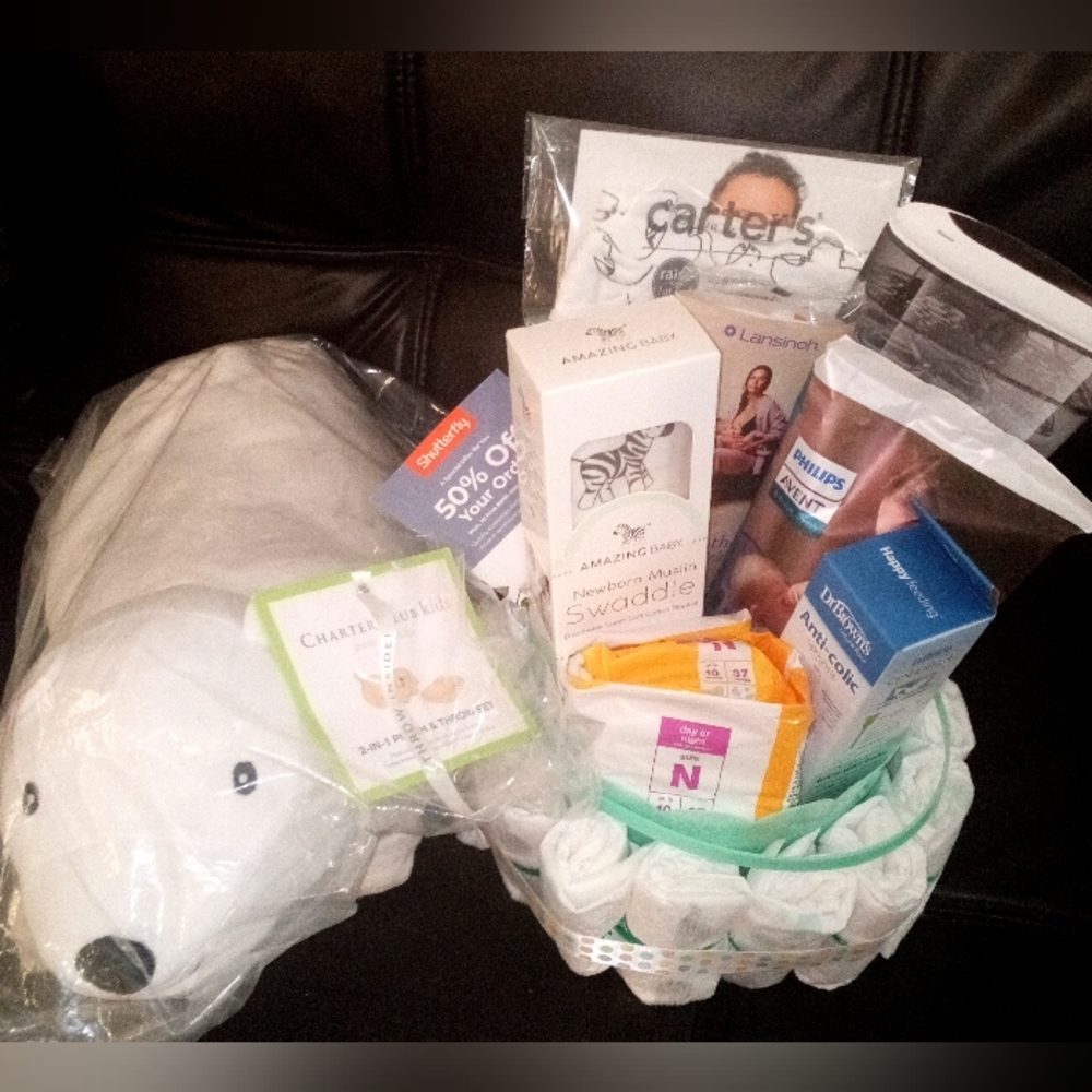 Baby Bundle Gift Basket Zoo Animal Theme